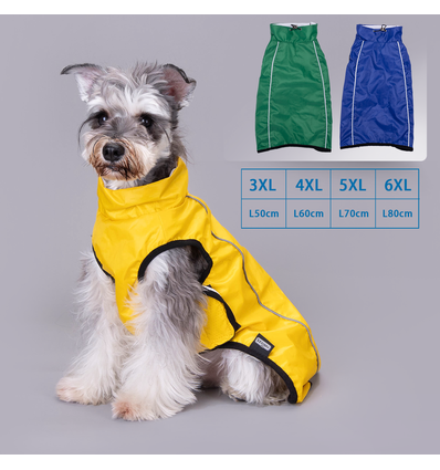Høykraget Poncho - Størrelser: 3XL (50cm), 4XL (60cm), 5XL (70cm), 6XL (80cm) - Farger: Gul/Blå/Grønn