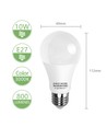 Outlet: Aigostar LED Pære A5 A60, 10W - E27 sokkel, 3000K, Varm Hvit Lys, Sett med 5 stykker