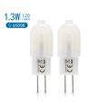 LED G4 1.3W 6500K Hvit - Dobbel pakke