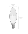 Outlet: Aigostar LED A5 C37 7W, E14 sokkel - 3000K