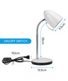 Aigostar Wave - Bordlampe Fleksibel, H280 mm, Hvit