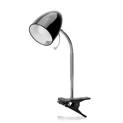 Aigostar, LED klemmevare - E27 sokkel, bordlampe med klemme, bordlampe, skrivebordslampe med klemme, svart, uten pære