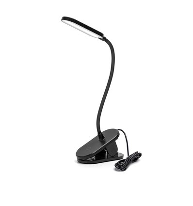 Utsalg: LED Klemmelampe Svart med Plugg/2
