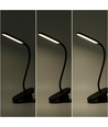 Oppladbar LED-klemmelampe V2 - Sort