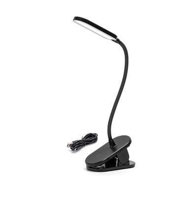 Oppladbar LED-klemmelampe V2 - Sort