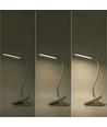 Oppladbar LED Klemmelampe - Hvit, Versjon 2