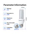 Aigostar LED B5 T3 3U 9W, E27 sokkel - 6400K, Sett med 5 stk
