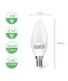 LED A5-C37 E14 3W 3000K