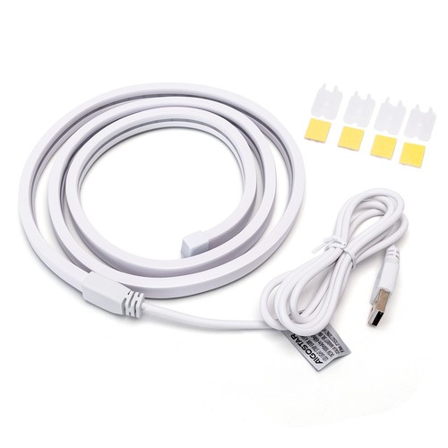 Neon LED stripe 6x12 USB med Ståltråd - Gjør-det-selv RGB, 1m 120LED/m, 4.9W, IP65 inkl. 3-nøkkel Kontroller