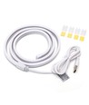 Neon LED stripe 6x12 USB med Ståltråd - Gjør-det-selv RGB, 1m 120LED/m, 4.9W, IP65 inkl. 3-nøkkel Kontroller