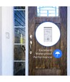 AC Trådløs Digital Dørklokke - IP44, Hvit & Sølvfarget