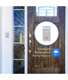 Trådløs Digital Dørklokke - IP44, Sølvfarget