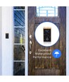 Trådløs Digital Dørklokke - AC/IP44, 1 Sender + 2 Mottakere