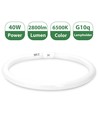 Aigostar Circolina 40W G10q - Neon 220V, Lys T9, Pære, Sirkulært Rør, 6500K