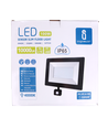 LED Projektør - Byggelampe, 100 Watt, 4000K, IP65, med bevegelsessensor, 2 år