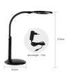 LED Bordlampe Svart 7W - 6500-2700K, Berøringsdimming med Kalenderfunksjon