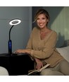 LED Bordlampe Svart 7W - 6500-2700K, Berøringsdimming med Kalenderfunksjon