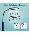 LED Bordlampe Svart 7W - 6500-2700K, Berøringsdimming med Kalenderfunksjon