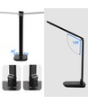 Aigostar Skrivebordslampe LED Dimbart, USB og Trådløs Lading - Leselampe til Bok, Trådløs Lader, Sort