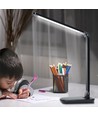 Aigostar Skrivebordslampe LED Dimbart, USB og Trådløs Lading - Leselampe til Bok, Trådløs Lader, Sort