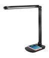 Aigostar Skrivebordslampe LED Dimbart, USB og Trådløs Lading - Leselampe til Bok, Trådløs Lader, Sort