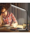 Aigostar Skrivebordslampe LED Dimbart, USB og Trådløs Lading - Leselampe til Bok, Trådløs Lader, Sort