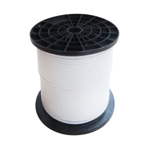 Flat lampeledning 2x1,00 mm² i hvit 100 meter