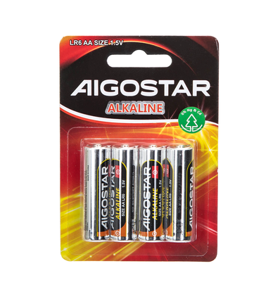 Alkalisk Batteri LR6 1,5V AA - 4-Pakning