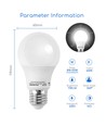 LED A5S A60 - Bred Spredning E27 8W 6500K med Dag/Natt Sensor - 2 stk