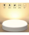 Outlet: 12W LED Taklampe 3000K - Hvit Kant - Påbygging