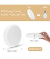 Outlet: 12W LED Taklampe 3000K - Hvit Kant - Påbygging