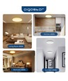 Outlet: LED Taklampe 24W 3000K - Hvit Påbygging