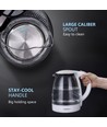 Eve Elektrisk Kjele 1.7L - Glass og Plast, Hvit