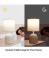 Keramisk Bordlampe - E14, 04 - Hvit