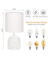 Keramisk Bordlampe - E14, 04 - Hvit
