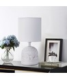 Keramisk Bordlampe - E14, 04 - Hvit