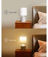 Keramisk Bordlampe - E14, 04 - Hvit