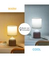 Keramisk Bordlampe - E14, 04 - Hvit