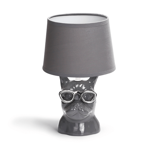 Keramisk bordlampe E14 - Grå